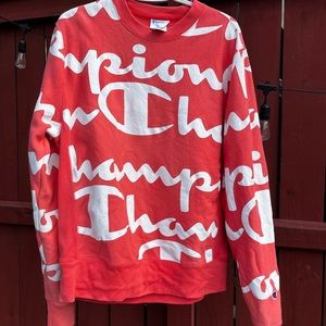 Orange champion crew neck sweater